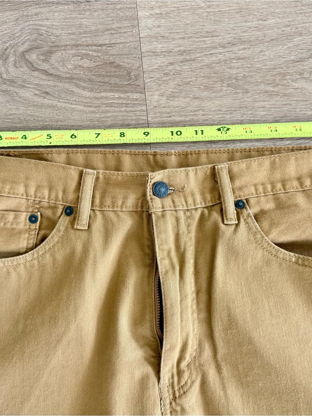 Levi's 505 Regular Fit Pants Men Size 36x30 Khaki Tan Straight Leg Denim Chinos
